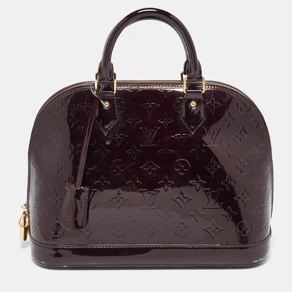 Louis Vuitton Other - LOUIS VUITTON VERNIS PATENT LEATHER AMARANTE MONOGRAM ALMA GM WITH FREE WALLET